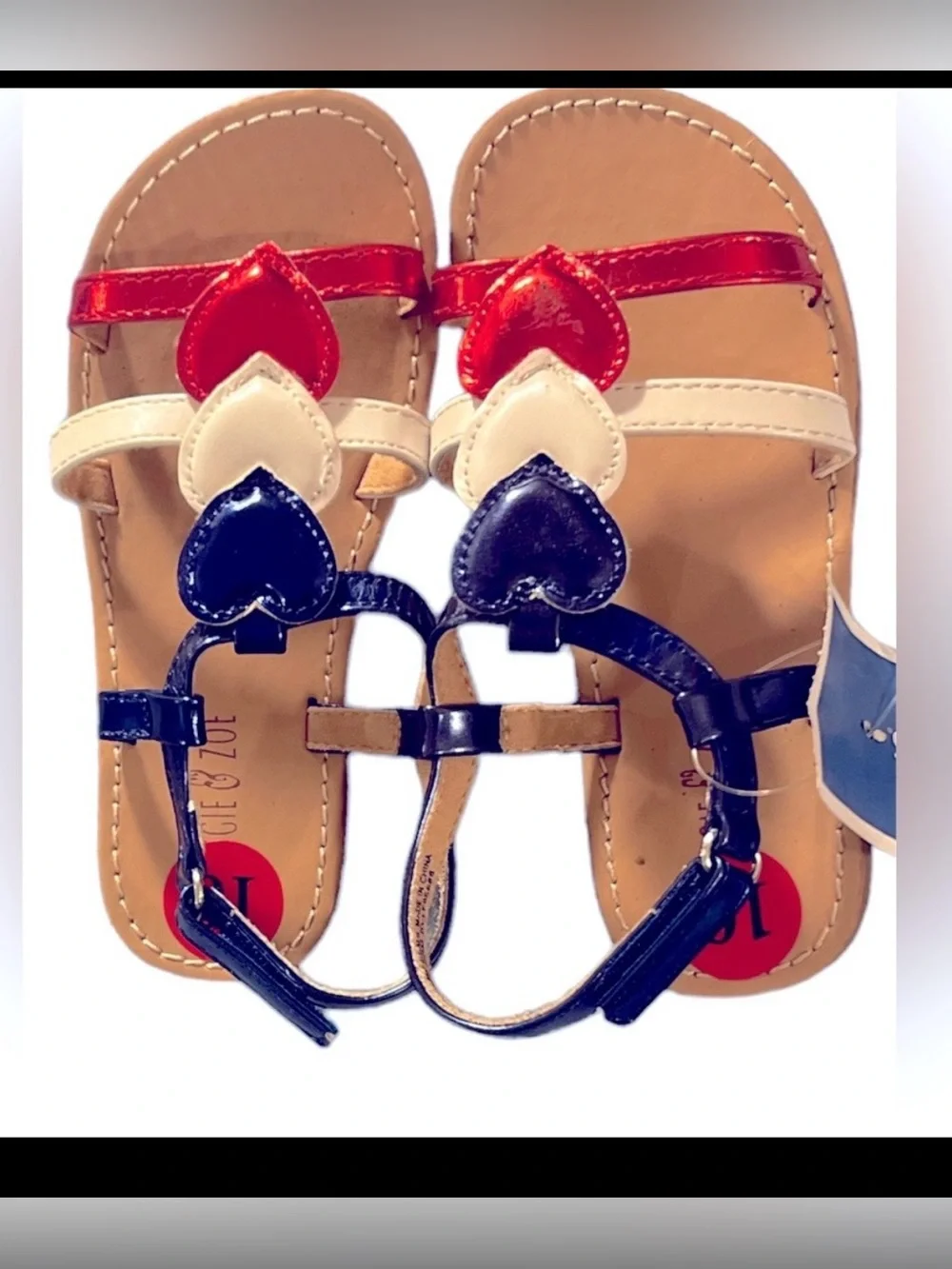 Maggie & Zoe Toddler Metallic Heart Sandals